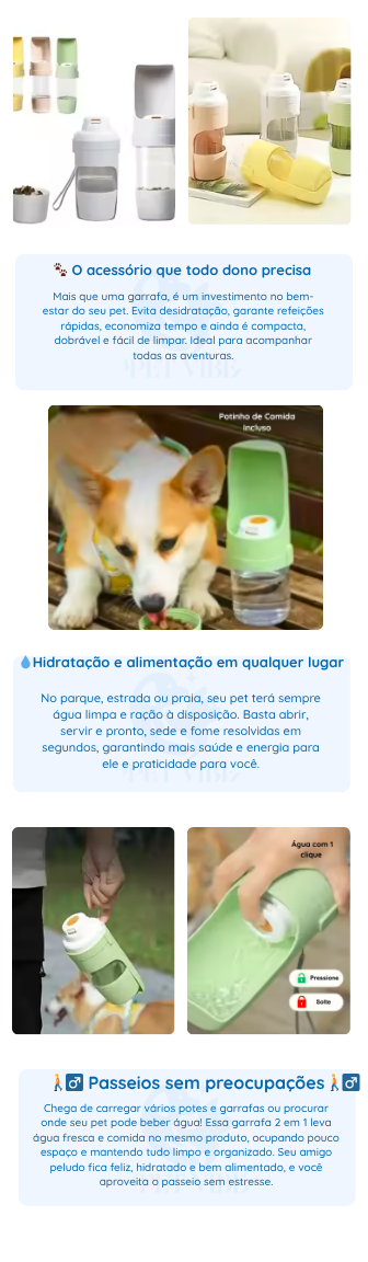 Garrafa 2 em 1 pet